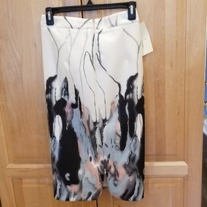 Jenn. Long Watercolor Design Skirt SZ M NWT